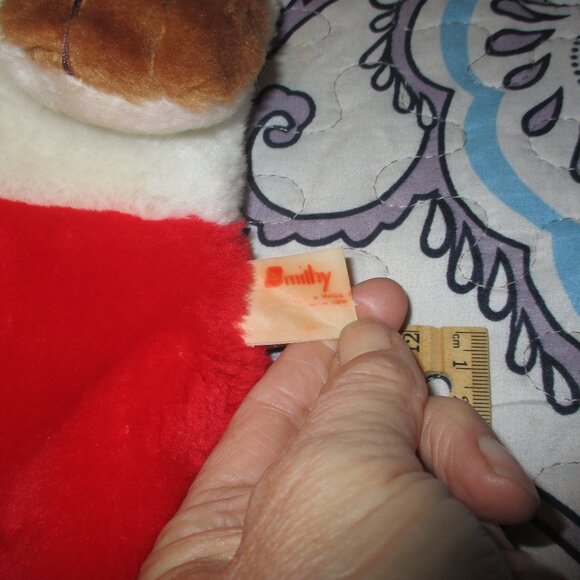 Vintage Plush Soft Teddy Bear Christmas Stocking Smithy - Picture 4 of 6